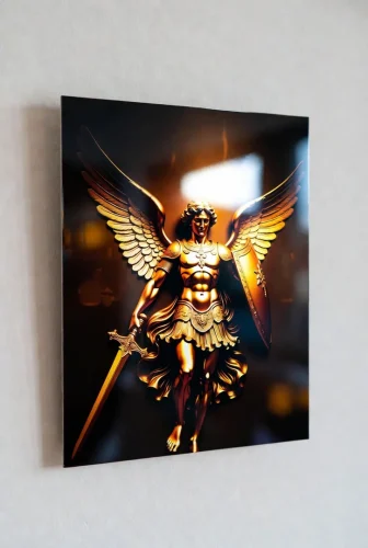 Arhanđeo Mihael – Zlatna Slika na Metalu