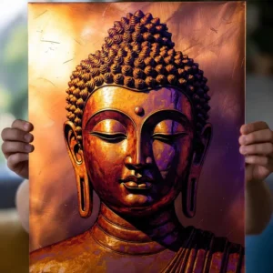 Zlatni Buda – Slika na Metalu Zen Zidna Dekoracija